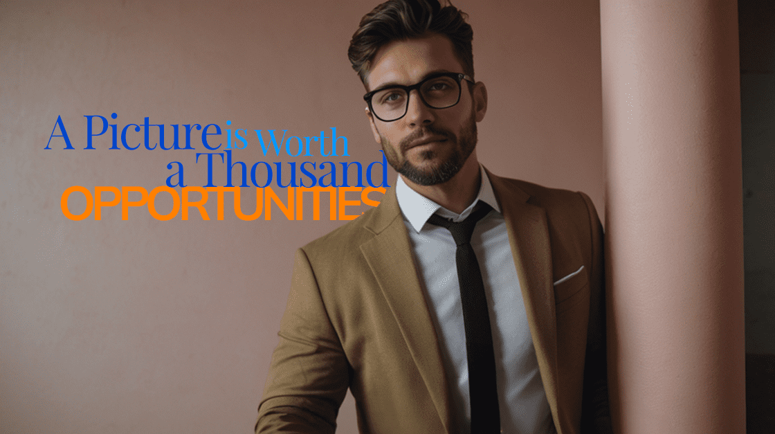 a male freelancer with a beard and glasses stands against a column in front of a wall. He is wearing a brown jacket with a white shirt and black tie. The title of the blog appears on the image